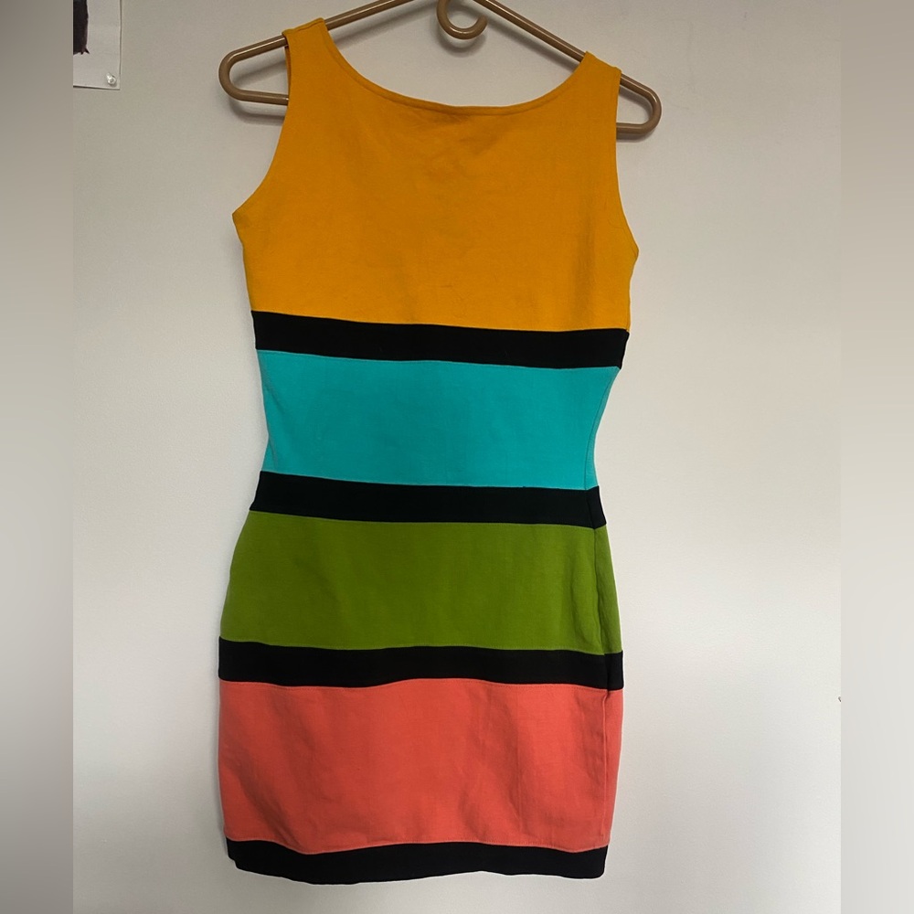 VERY RARE Vintage Maurice Sasson KIKIT Dress Size Small Vertical Striped
